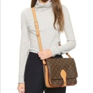 Louis Vuitton Vintage Monogram Canvas Cartouchiere GM Shoulder Crossbody Bag